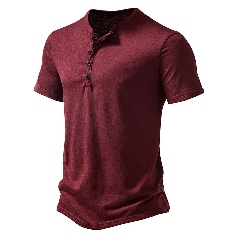 Camisa Manga Curta de algodão, Mancini Bellini® Henley