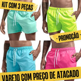 Kit 3 Shorts de Praia Masculinos Com Bolsos - Pronta Entrega!